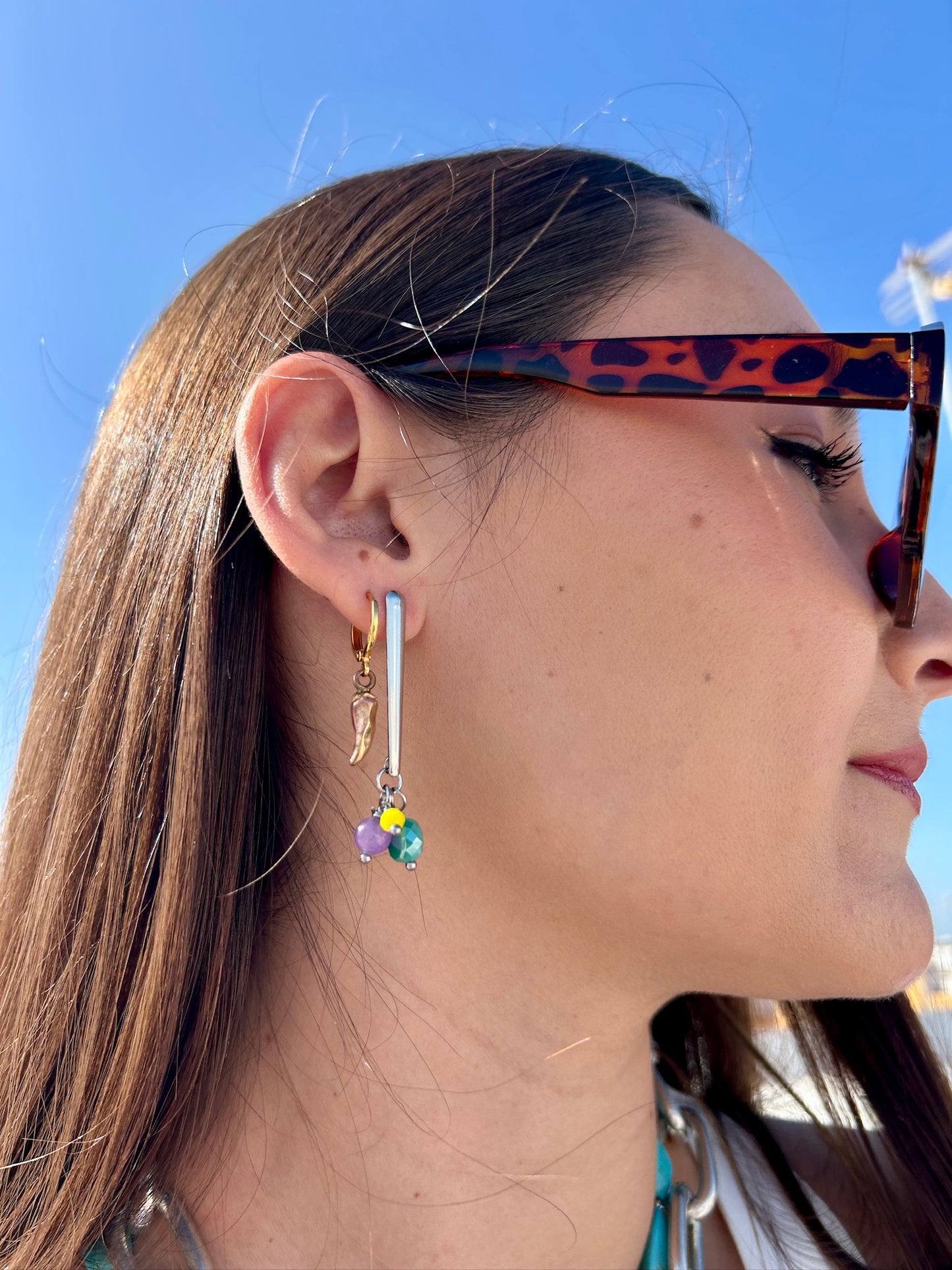 Pendientes Pombalinos verde