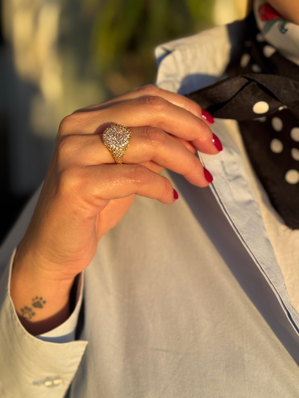 Anillo meñique brillo