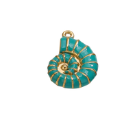 Dije caracola azul