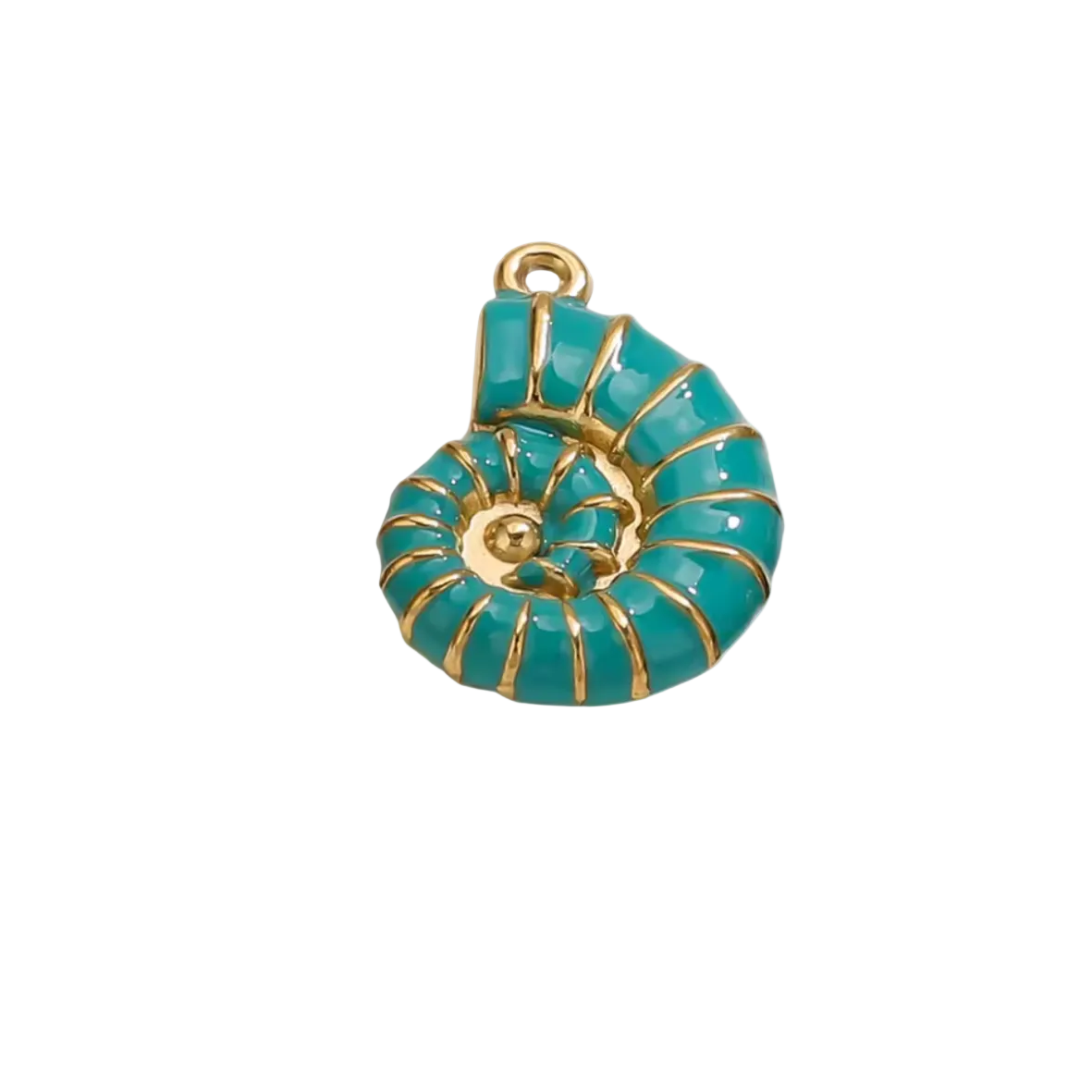 Dije caracola azul
