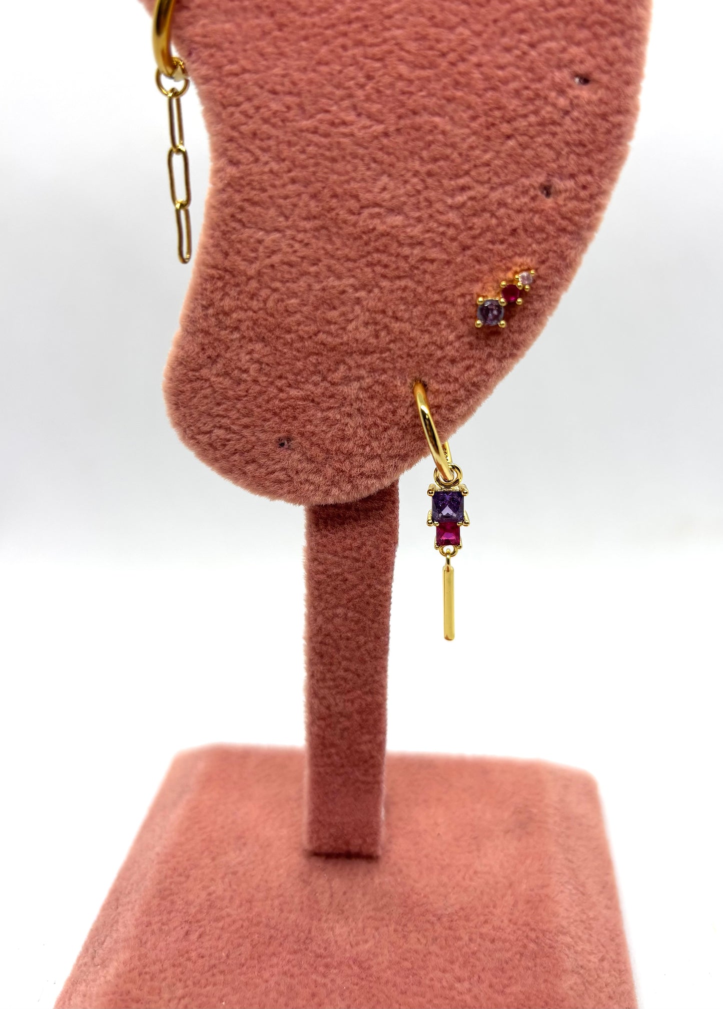 Mini cuadrados morados