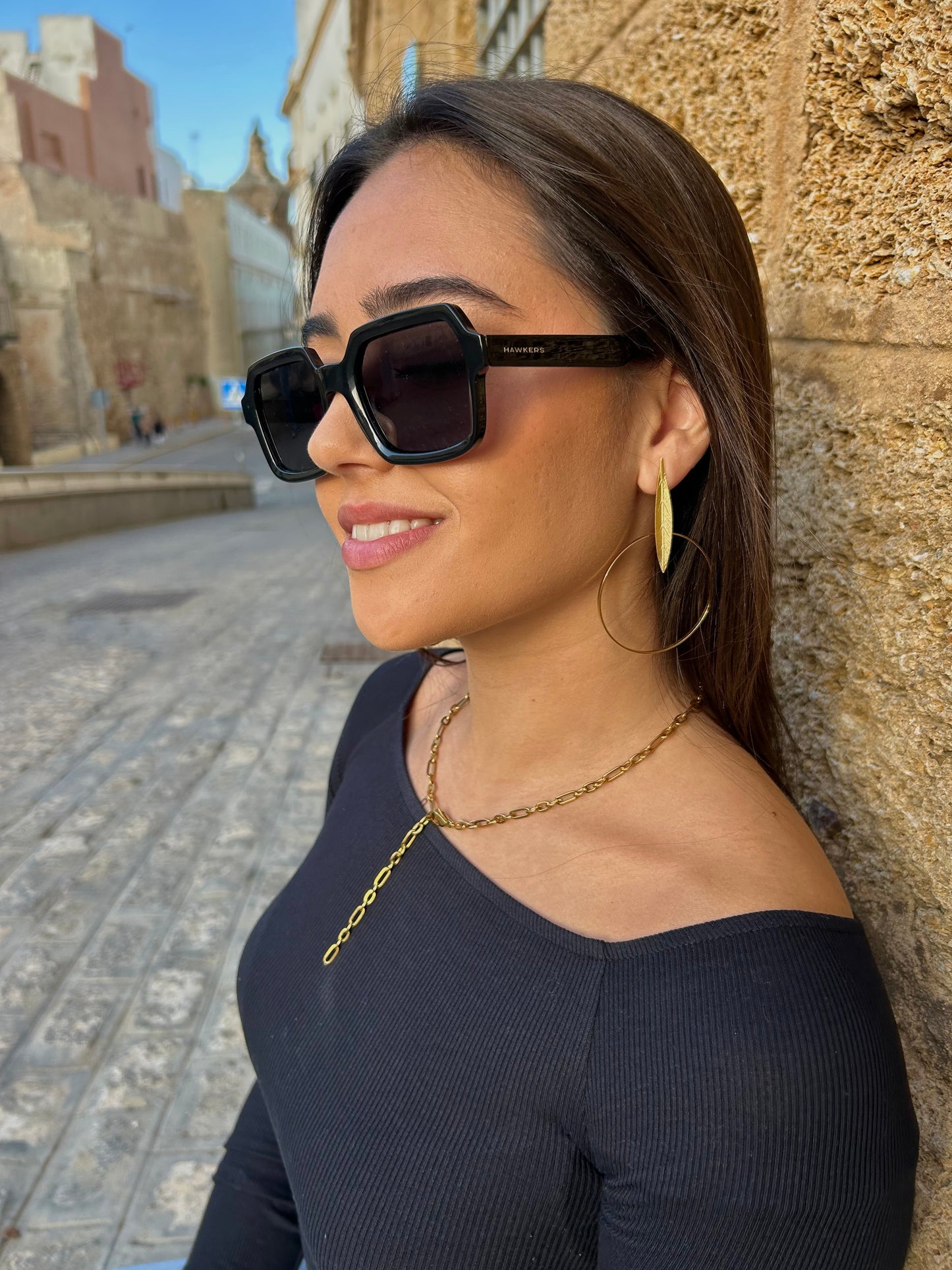 Pendientes Eclipse dorado