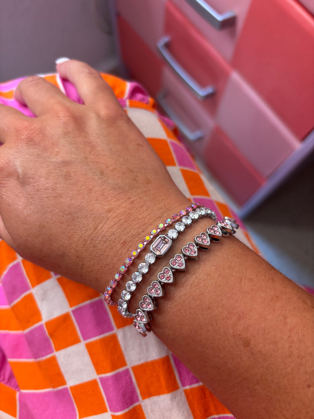 Pulsera Verano rosa plata