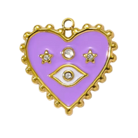 Dije corazón lila