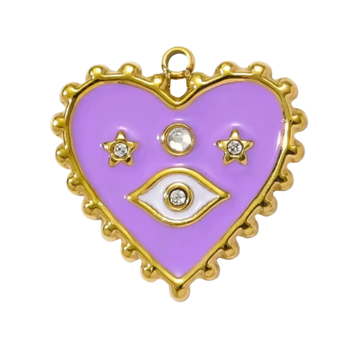 Dije corazón lila