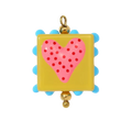 Dije corazón cristal amarillo
