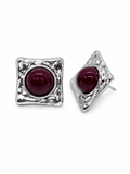 Pendientes Garnet plata