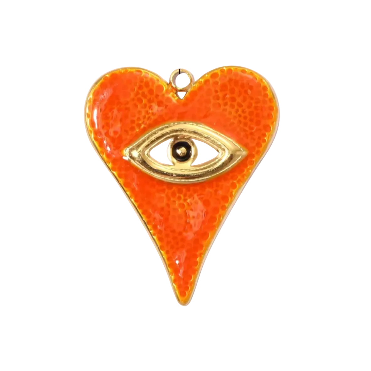 Dije corazón naranja