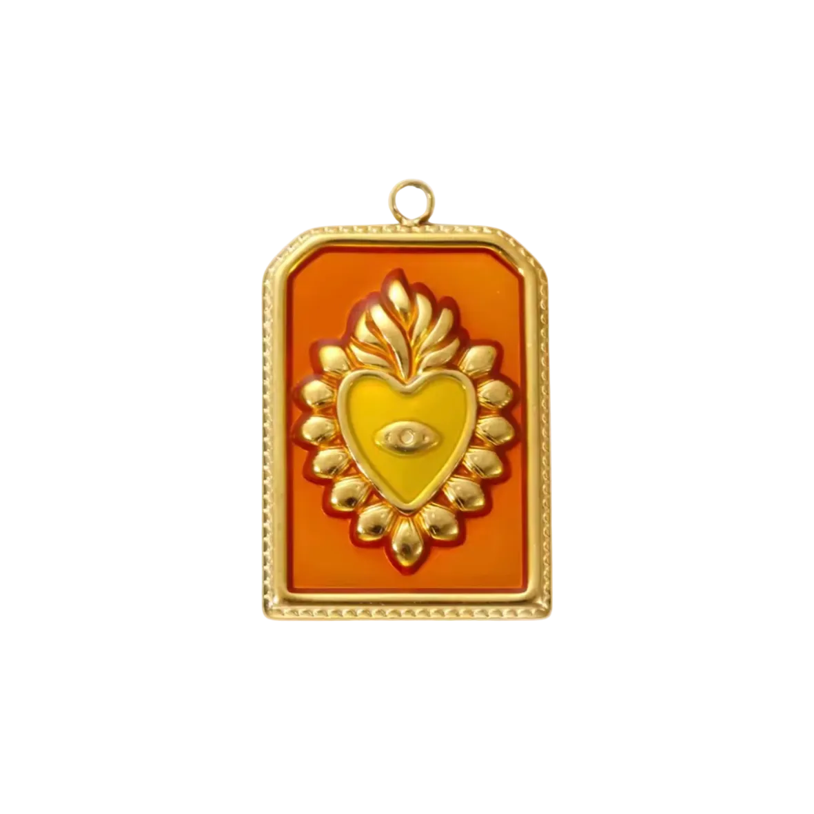 Dije corazón ardiente