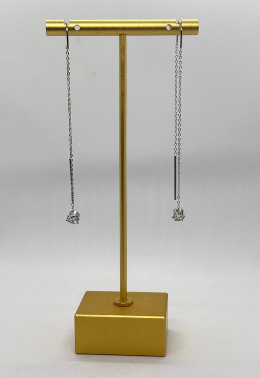 Pendientes Brillo sutil plateado