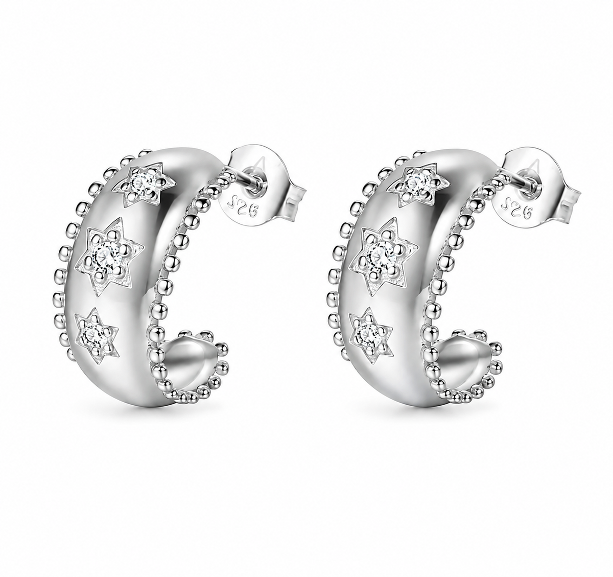 Pendientes Étoile plata