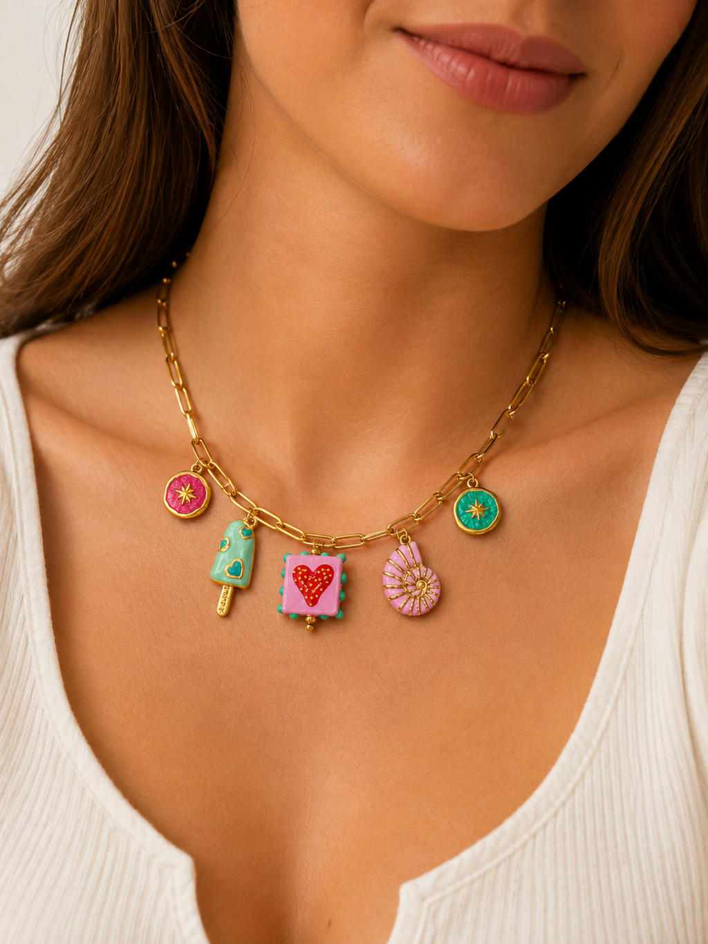 Collar Pink blue