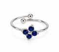 Anillo Bleu Nuit plata