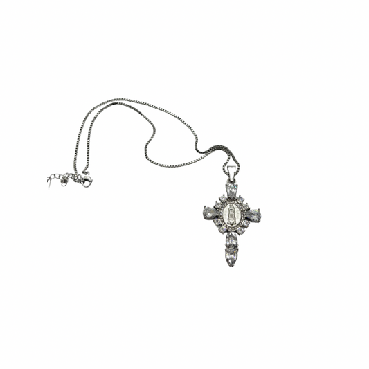 Collar Obsidiana plata